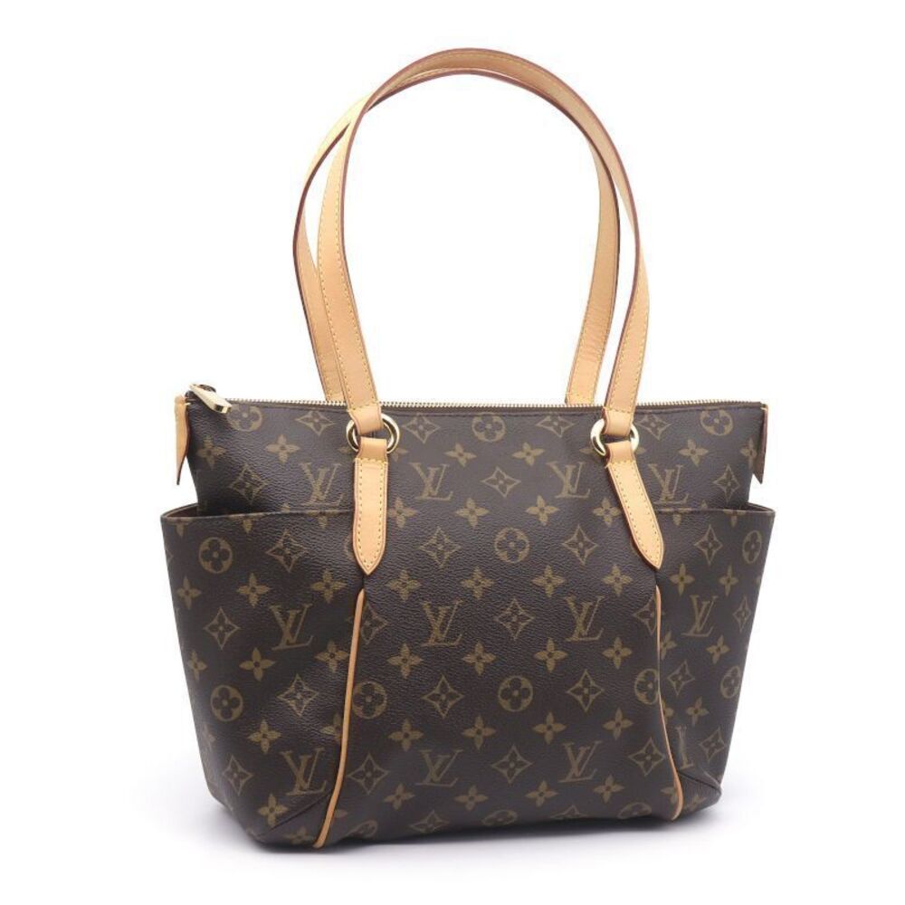 Louis Vuitton Totally Monogram Shoulder Tote Bag Canvas Leather Brown